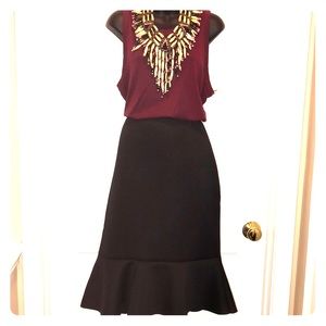 Black Peplum skirt